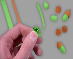 Quilling Eicheln Bild vom Basteln einer Quilling Eichel