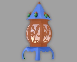 Papierlaterne Kleine Papierlaterne mit Spitzdach