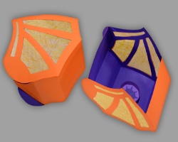 Zwei Fledermausflügel einer Papierlaterne Bild von zwei Fledermausflügeln einer Papierlaterne