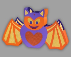 Lustige Fledermauslaterne für Kinder Vampir Laterne aus Papier