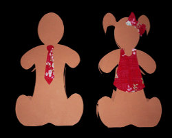 Bild von Bastelstoff auf Lebkuchenmann