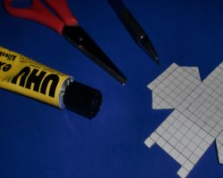 Bastelmaterial: Legosteine aus Papier