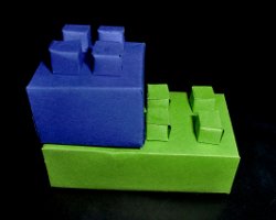 Stabile Legosteine aus Papier - Nachbildung