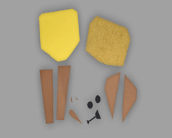 Bilder vom Basteln eines Papierhundes