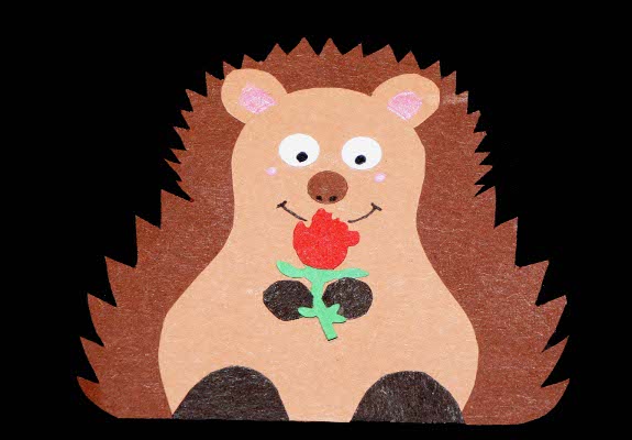 Bild von Igel mit Rose von Motivlocher