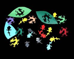 Bild von ausgestochenem Papier