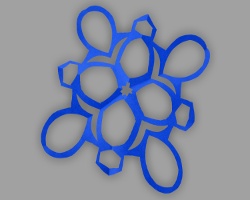 Bild von blauem Musterstern