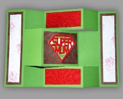 Bild vom Verzieren der Muttertagskarte