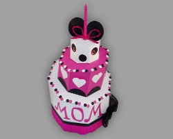 Bild von schiefer Muttertagstorte aus Papier