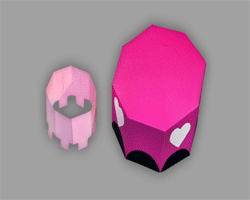 Bilder vom Basteln der obersten Tortenschachtel