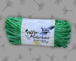 Bild von grünem 50 Gramm Bund Raffia-Naturbast