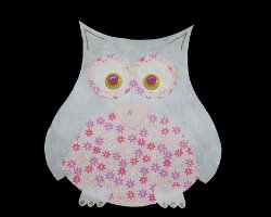 Eule aus handgeschöpftem Naturpapier Bild von einer Eule aus handgeschöpften Papier