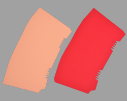 Einzelteile für den Papierblumentopf Bild von zwei Einzelteilen für den Papierblumentopf