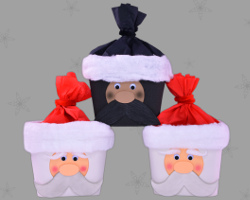 Nikolauskopf als Plätzchenverpackung Picture of Santa Clause made of Paper for Cookies by Veronika Vetter (DAoCFrEak) Fine Artist