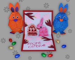 Osterkarte mit Osterhasen Bild von Osterkarte mit Osterhasen