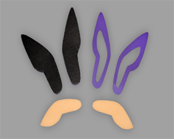 Basteln der Ohren des Osterhasen