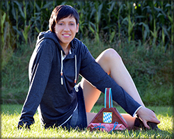 Vroni beim Picknicken Bild von Veronika Vetter beim Picknicken in Bayern
