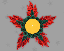 Weihnachtsstern mit Kerze Bild vom Weihnachtsstern mit Kerze