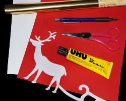 Bild von Bastelmaterial für Rentierschlitten