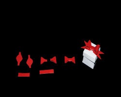 Bild von Schleifen für den Rentierschlitten