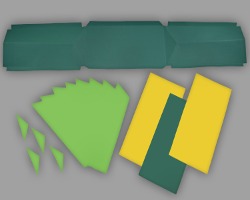 Elemente für Papierschultasche aus Tonpapier Bild von Tonpapierelementen für die Schultasche