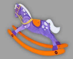 Seitenansicht von Papierschaukelpferd