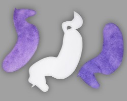 Drei Schaukelpferd Silhouetten