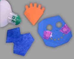 Gesicht des Papierschneemanns Bild von Schneemanngesicht