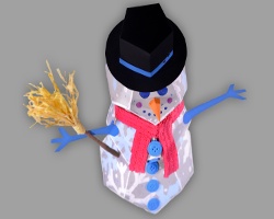 Papierschneemann von oben Bild von Papierschneemann von oben