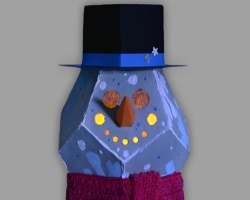 Beleuchteter Schneemann Bild von beleuchtetem Schneemann