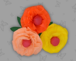 Drei schnelle Papierblumen Bild von drei schnellen Papierblumen