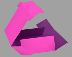 Bild von aufklappbarer Sitzfläche eines Papiersessels