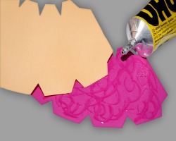 Hutschirm beidseitig bekleben Bild vom beidseitigen Bekleben des Hutschirms