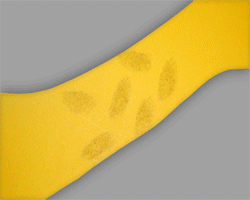 Giraffen-Flecken mit Embossing-Technik Bilder vom aufbrennen der Giraffen-Flecken mithilfe der Embossing-Technik