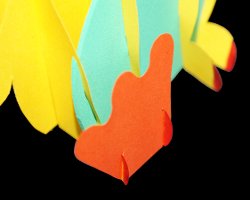 Papierfüße von Pinguin Bild von Watschelfüßen eines Pinguins aus Papier