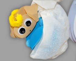 Gestecktes Papierbaby Baby aus gestecktem Papier