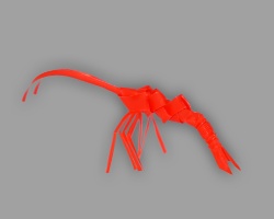 Garnele aus Strohhalm Bild von Strohhalm-Kunst