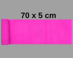 Rosafarbener Streifen aus Krepppapier 70 x 5 Zentimeter Bild vom rosafarbenen Krepppapierstreifen für Rosenblüte