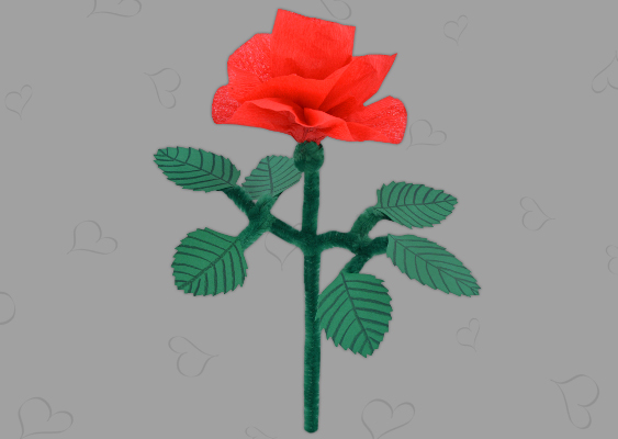Rose aus Papier Bild von Rose basteln (Valentinstagsgeschenk). Gebastelt von Veronika Vetter Fine Art Künstlerin