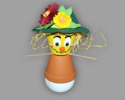 Bild vom Grundgerüst der Papiervogelscheuche