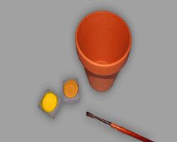 Bilder vom Basteln des Vogelscheuchengesichts