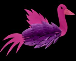 Bild von Vogel aus Wabenpapier