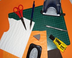 Bild von Material zum Basteln eines Clownfisches