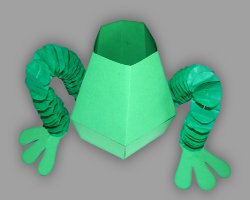 Bild vom Körper des Papierfrosches