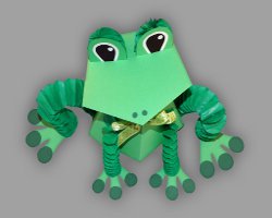 Oberseite eines Papierfrosches