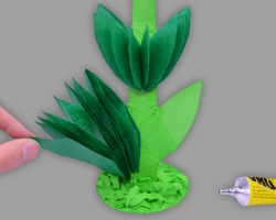 Wabenpapierblätter der Glockenblume Bild von zwei Wabenpapierblättern der Glockenblume