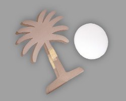 Elemente für eine Palme aus Karton