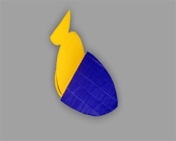 Wabenpapier werden Vogelfedern Bilder vom Aufkleben des Wabenpapiers