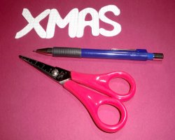 Bastelmaterial für Weihnachtsaufsteller