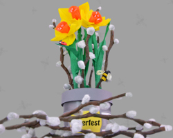 Osterdeko: Palmbuschen zum selber Basteln Bild von Osterstock (Palmbuschen) zum selber Basteln. Arrangiert von Veronika Vetter Fine Art Künstlerin